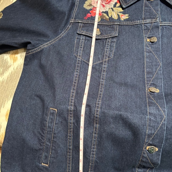 Johnny Was Embroidered Denim Jacket 1x - Picture 5 of 6